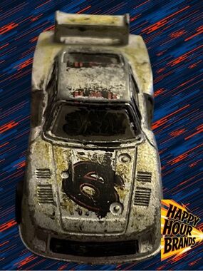 Vintage 1980s Porsche #6 Silver Die Cast Welly